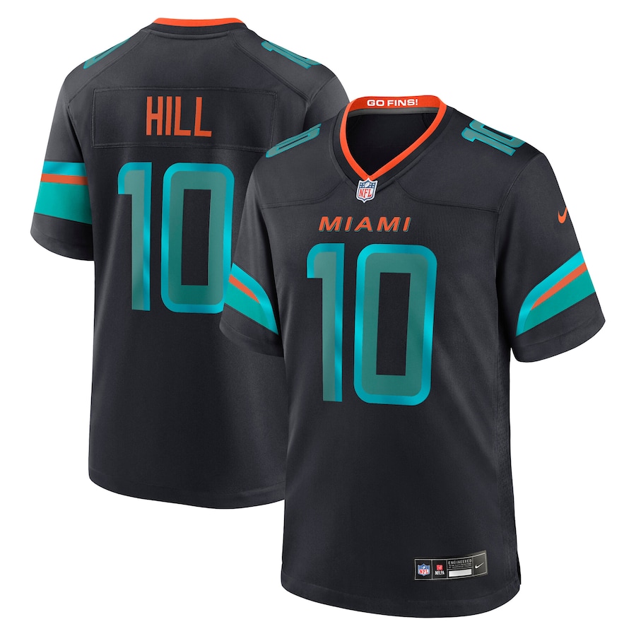 Men Miami Dolphins #10 Hill Nike 2025 Blue Limited Nike NFL Jersey